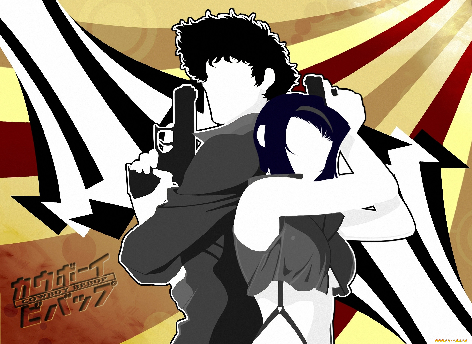 , cowboy bebop, , , valentine, faye, spiegel, spike
